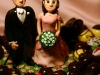 sposi su torta e segnaposto monica